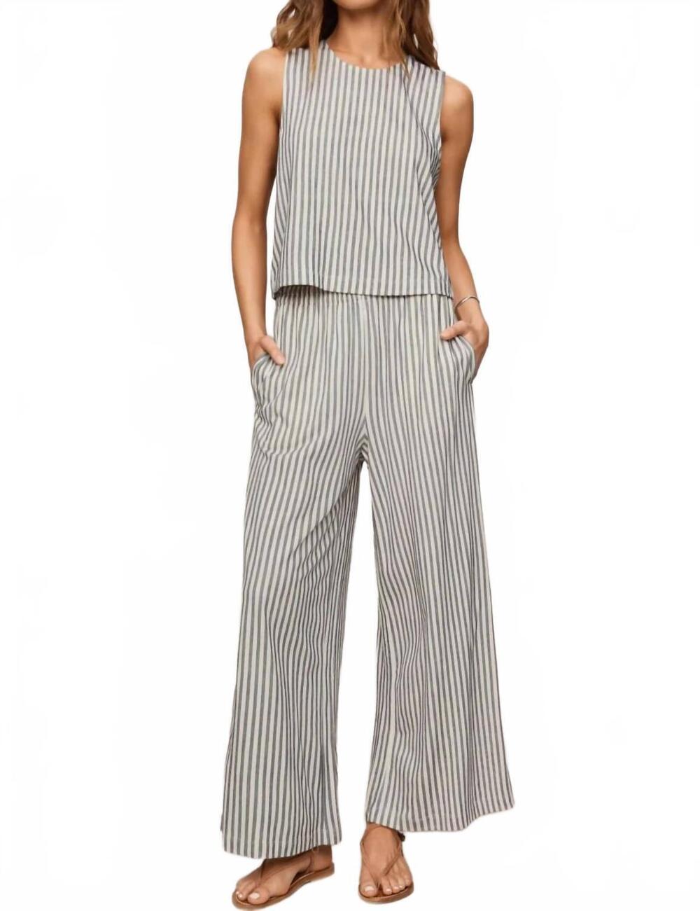 NEW Z SUPPLY scout knit striped pants in eclipse